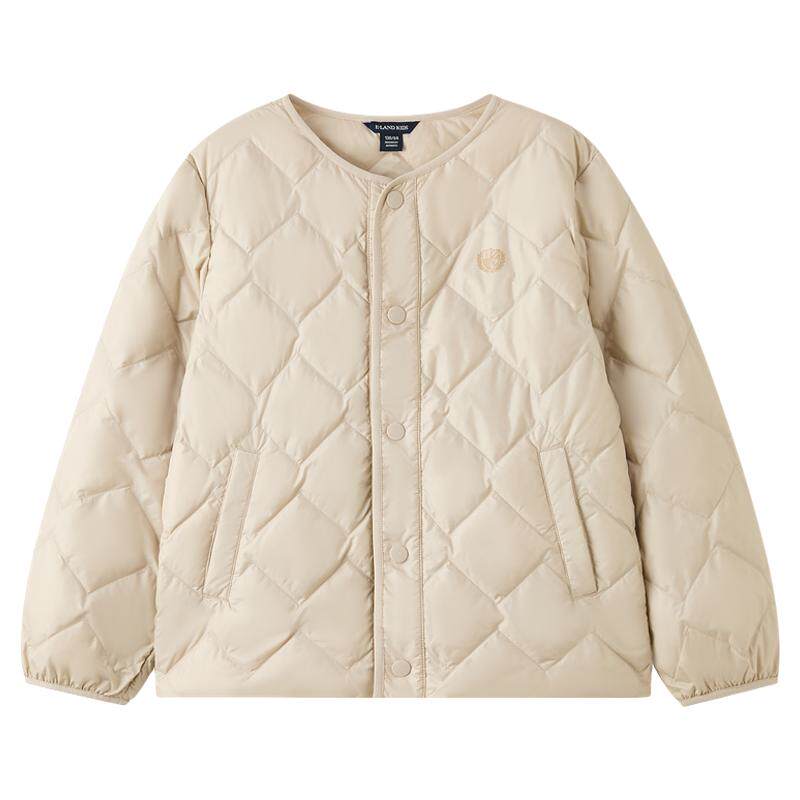 eland kids衣恋童装男童女童青少年羽绒服26年冬新品圆领轻盈外套
