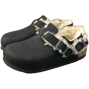 岛外DAOWAI勃肯鞋加绒羊毛软木拖女复古文艺日系Kay系列博肯鞋