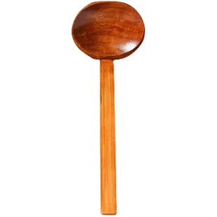 日式木质汤勺木勺子家用长柄拉面勺火锅勺小漏勺木头喝汤匙火锅勺