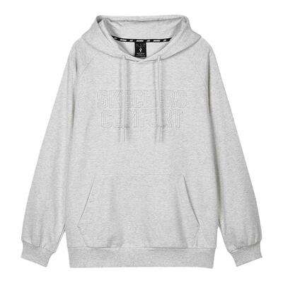 斯凯奇男女同款针织连帽套头卫衣