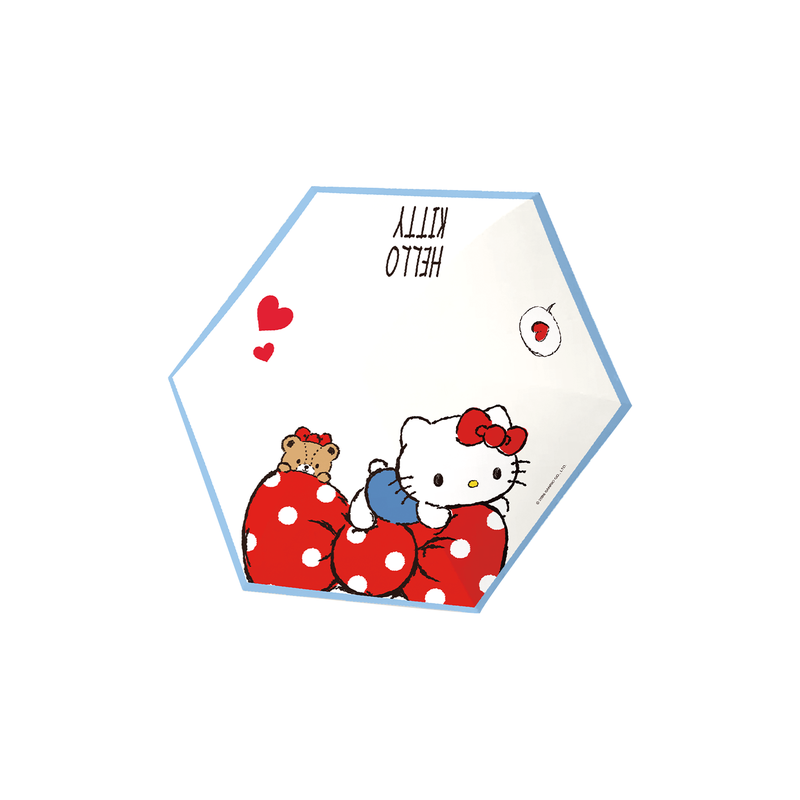 正版授权！凯蒂猫黑胶五折晴雨伞