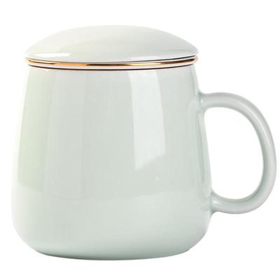 分离茶杯玉泥陶瓷办公室带盖过滤