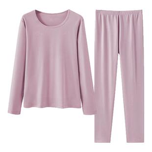 280g加厚棉保暖内衣情侣纯棉A类婴儿棉女秋衣秋裤男套装加厚全棉