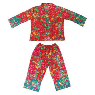 东北大花布村姑女二人转演出服搞笑姐妹广场舞蹈秧歌服农民套装