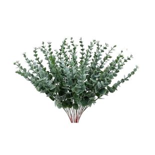 尤加利叶金钱叶枝仿真绿植假花摆件插花北欧风装饰摆放落地现代