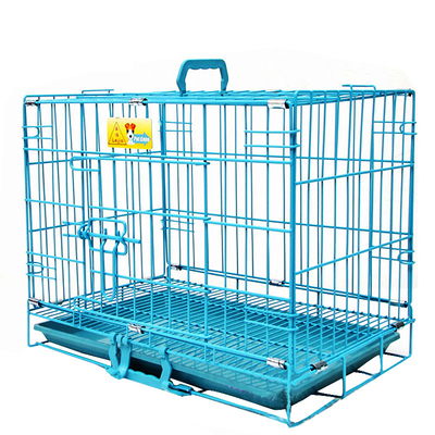 乐佳宠物猫狗笼子带托盘加粗钢丝