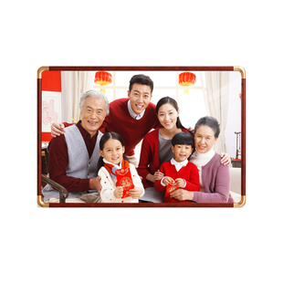 仿铜圆角全家福相框挂墙冲洗照片打印加定制做成相册框摆台高级感