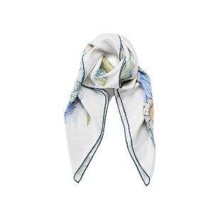 Ferragamo 女士向日葵印花丝巾方巾围巾90*90cm 310196