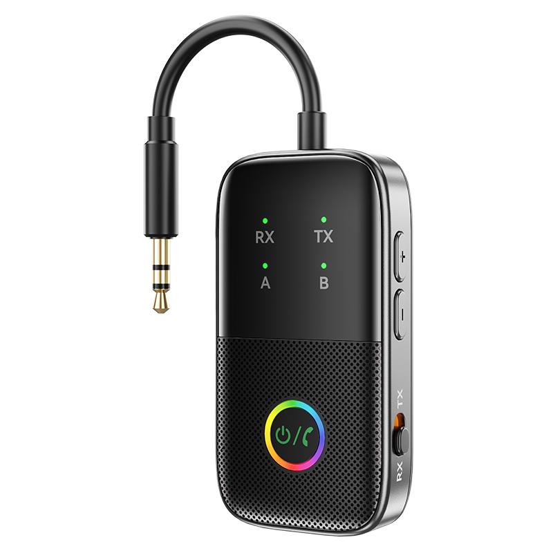 蓝牙接收器aux转车载音箱响功放音频线3.5适配电脑视无线发射模块