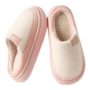 踩屎感棉拖鞋女士秋冬季2025新款室内家居厚底保暖毛绒拖鞋男外穿