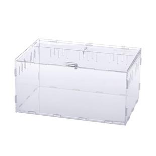 爬虫亚克力爬宠箱小型饲养盒蜘蛛蜥蜴蝎甲虫造景饲养箱高透观赏盒