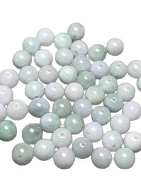 隆慈缘翡翠Ａ货缅甸玉3.5-8mm-10mm散珠混批翡翠Ａ货玉珠子圆珠