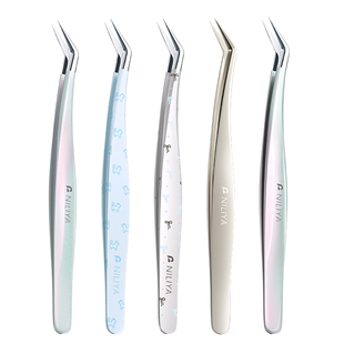 妮丽雅新款造景贴纸高精密镊子手帐文创工具金羽夹美睫师专用镊子