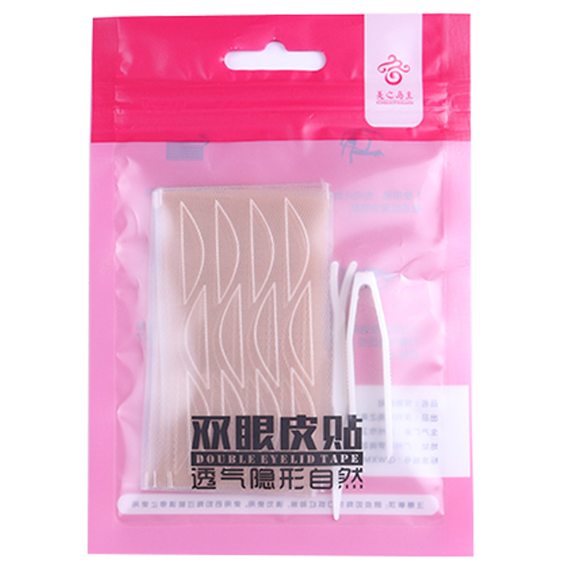 带胶水蕾丝双眼皮贴女男士网状