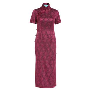 梦中人*三重门花罗真丝春秋经典传统妈妈婚宴礼服旗袍女新款2026