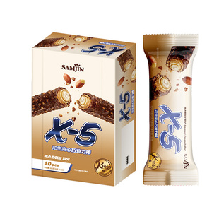 韩国进口x5巧克力棒三进花生夹心奥奥能量棒士力代餐休闲零食架利