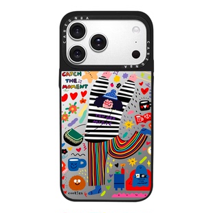 CAREGNBA镜面抓住快乐时光女孩适用苹果15promax手机壳iPhone14Pro新款13网红12可爱11防摔16plus全包XR女款