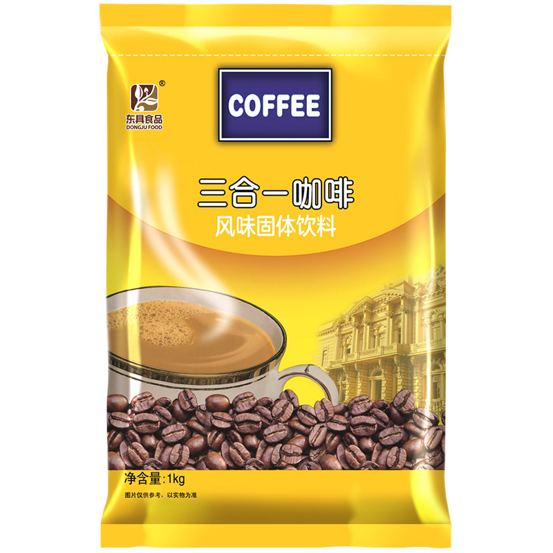 东具咖啡粉咖啡机专用速溶冰咖啡三合一原味奶茶饮料机商用大袋装