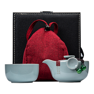 汝窑1壶1杯快客精致茶具2023新款