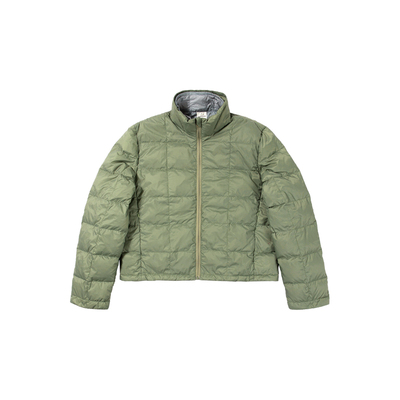 UNRETRO绿色假两件短款羽绒服女