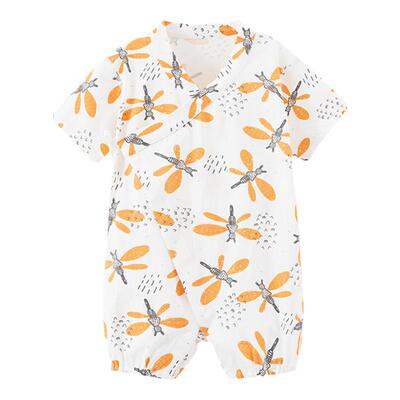 小米米短袖婴儿连体衣薄款纯棉