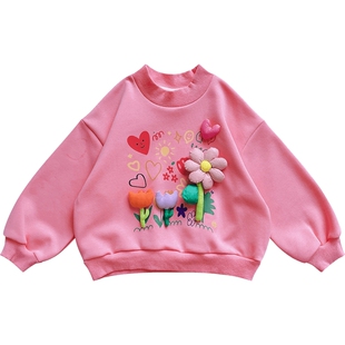 女童卫衣春秋款2026新款韩版洋气春季儿童装衣服小童宝宝上衣春装