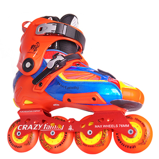 正品疯子家族刹车鞋HV轮滑鞋紫薇高端刹车鞋鸳鸯成人直排轮平花鞋