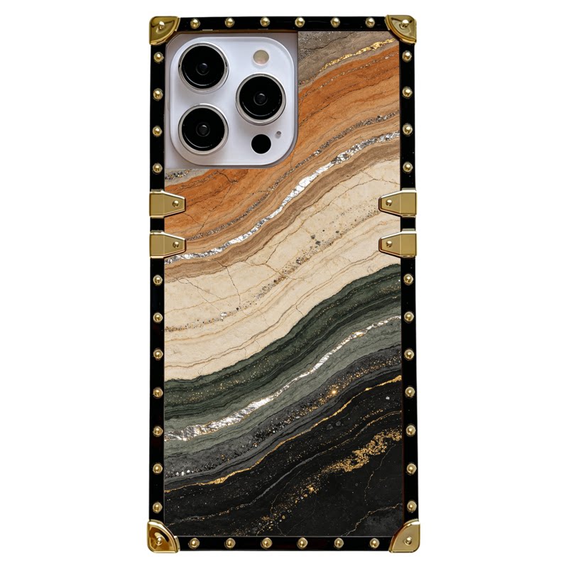 大理石纹iPhone17手机壳轻奢风