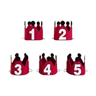 小红书红色皇冠生日帽儿童宝宝生日百天氛围感拍照生日帽子道具