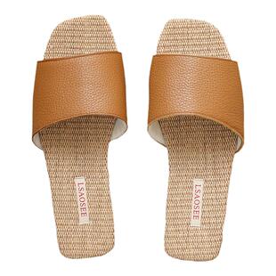 夏季高端真皮亚麻拖鞋女士可外穿牛皮室内家居凉拖鞋2025新款时尚