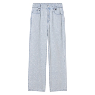 【天丝系列】Goodland美地夏季莱赛尔满印提花牛仔裤