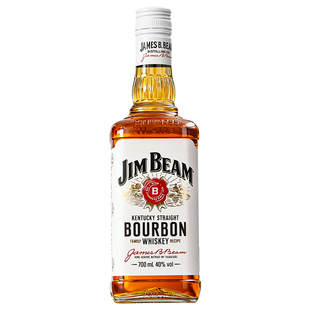 美国进口 宾三得利Jim Beam金宾波本威士忌 白占边700ML 嗨棒洋酒