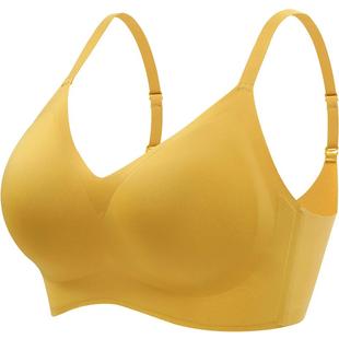 无痕乳胶内衣女薄款无钢圈胸大显小胸聚拢收副乳防下垂运动文胸罩