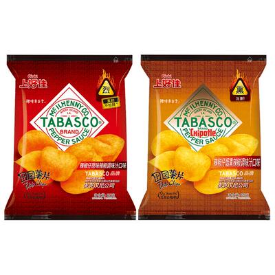 Oishi上好佳联名Tabasco美国辣椒仔原味甜辣田园薯片休闲零食袋装