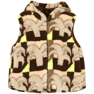 江南布衣童装混纺羊羔毛马甲拉链秋冬H型男女童儿童jnbybyjnby