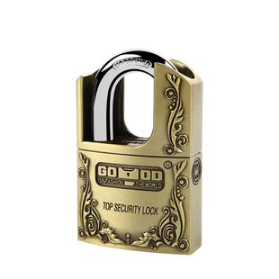 门锁家用挂锁防盗户外防水锁仓库大门锁头防锈宿舍柜子锁金色仿古