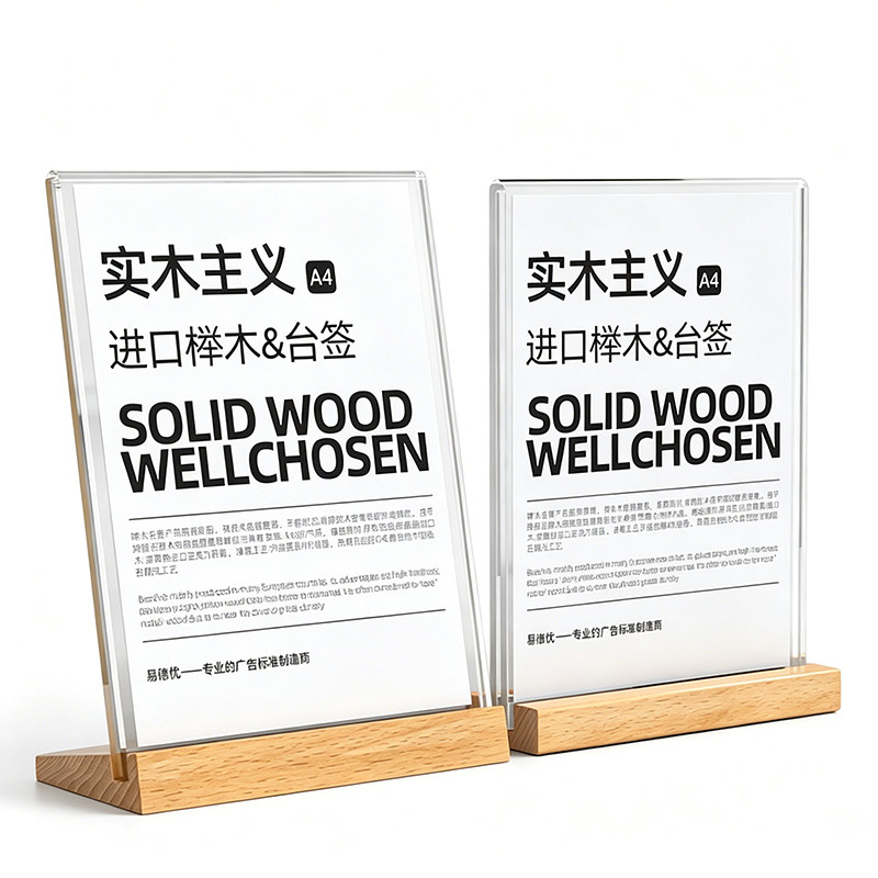 a4a3a5a6木质台卡架l型桌面立牌