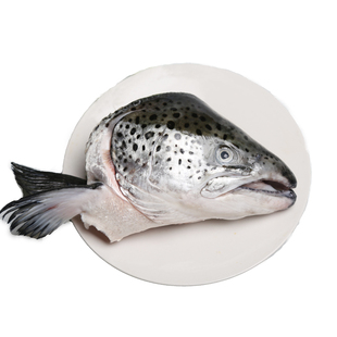 挪威三文鱼头冷冻新鲜冰鲜鲜切鱼头1500g鲜美炖汤煲汤食材