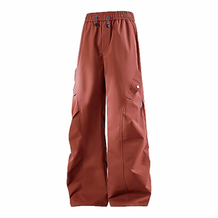 大码工装裤子男款春秋冬季三合一直筒休闲加肥加大长裤加绒冲锋裤