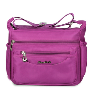 时尚单肩斜挎包2025新款多层女包防水帆布大容量中老年包包妈妈包