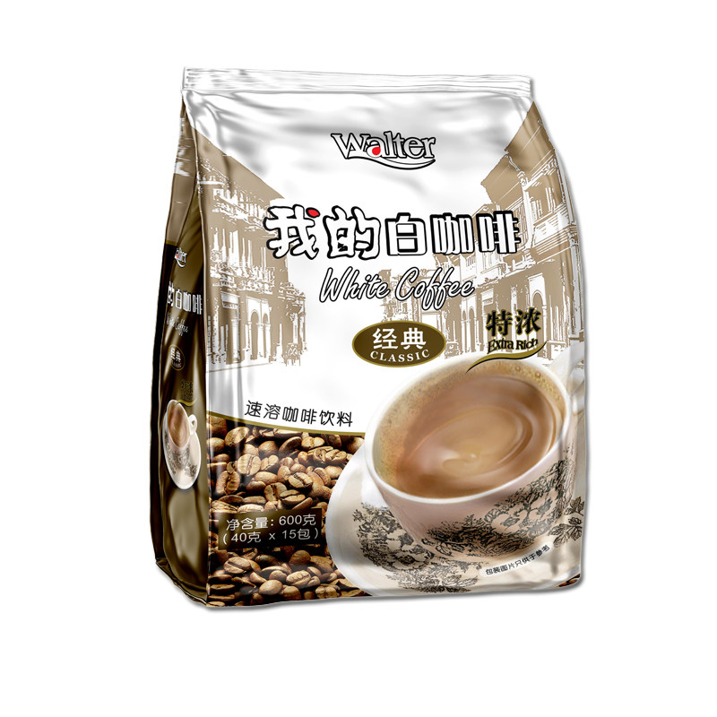 我的白咖啡马来西亚原装进口速溶三合一特浓二合一咖啡粉条袋装
