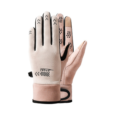 手套女秋冬2025新款触屏加绒加厚