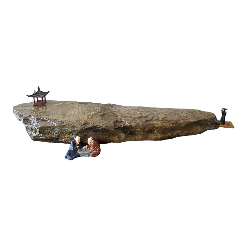 天然溪流石千层石鱼缸造景