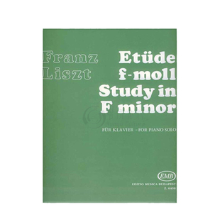 李斯特 F小调练习曲 选自超技练习曲第10 钢琴 布达佩斯乐谱书 Liszt Study in F minor Etudes dexecution transcendante Z6498