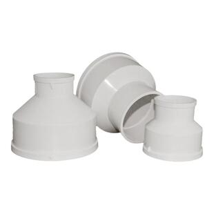 PVC大小头变径异径转接头排风系统风机管道200变160转110变75变50
