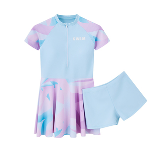 分体泳衣女2025新款泡温泉遮肉显瘦两件套保守套装高级感小胸微胖