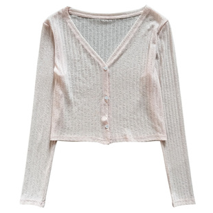 粉色外搭薄款冰丝针织开衫女2026春夏短款配吊带裙披肩花纱小外套