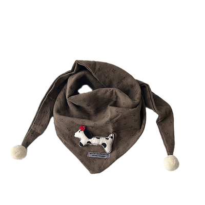 婴儿三角巾秋冬季卡通小动物