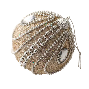 RLRTi圣诞节装饰8cm圣诞球彩球挂饰橱窗布置香槟色球圣诞树装饰品