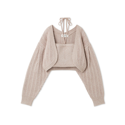 LILYBROWN抹胸两件套针织开衫